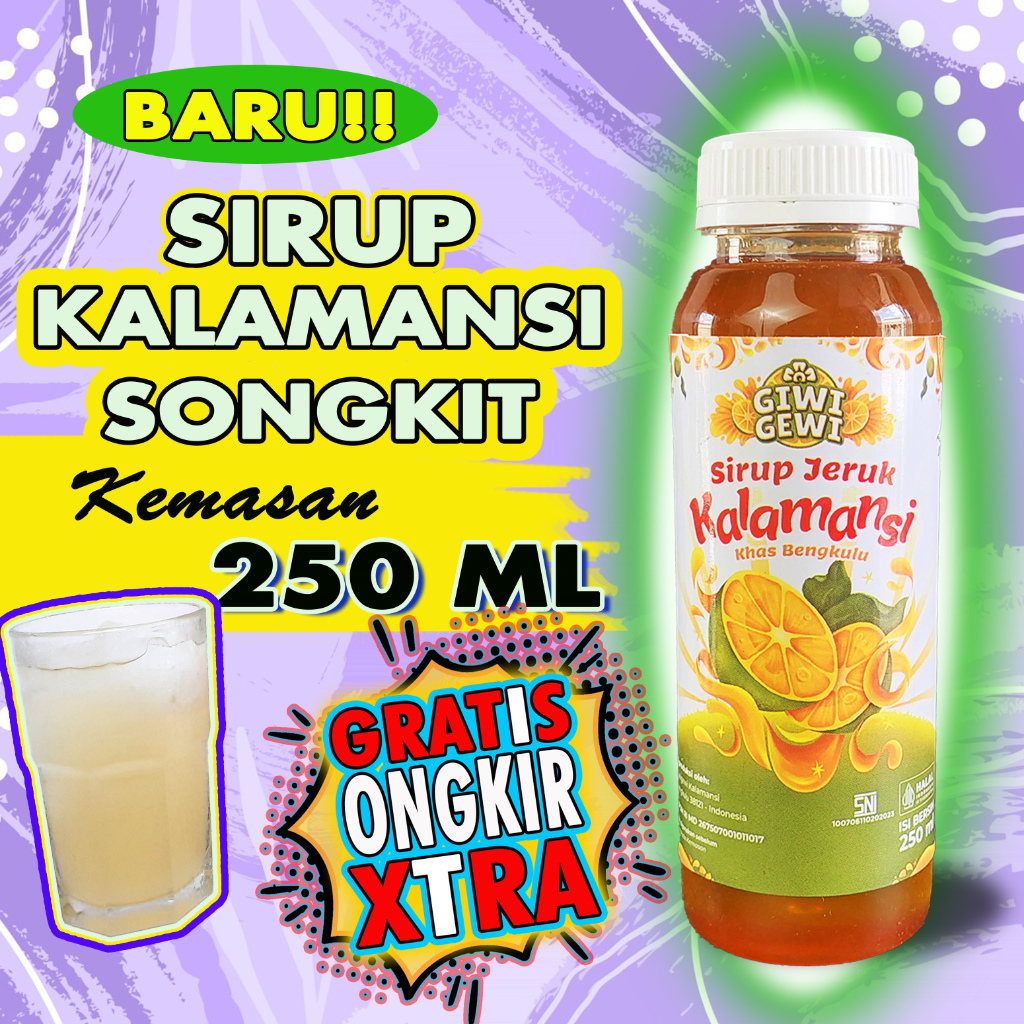 

SIRUP JERUK SONGKIT / KALAMANSI / LIMAU 250 ML GIWI GEWI SIRUP KALAMANSI BENGKULU