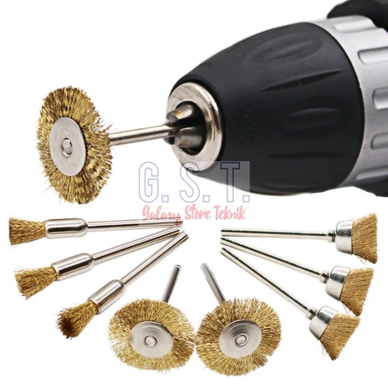 9PCS Sikat Mini Mata Bor Sikat Mini Brush Sikat Mini Grinder