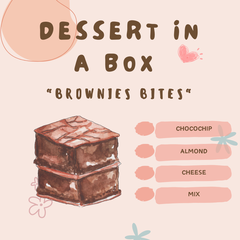 

Brownies Bites 20x10 cm | Hamper kekinian | Hampers coklat | cemilan coklat