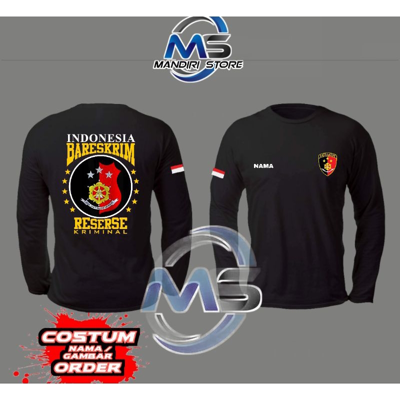 kaos bareskrim lengan panjang/reskrim/polri