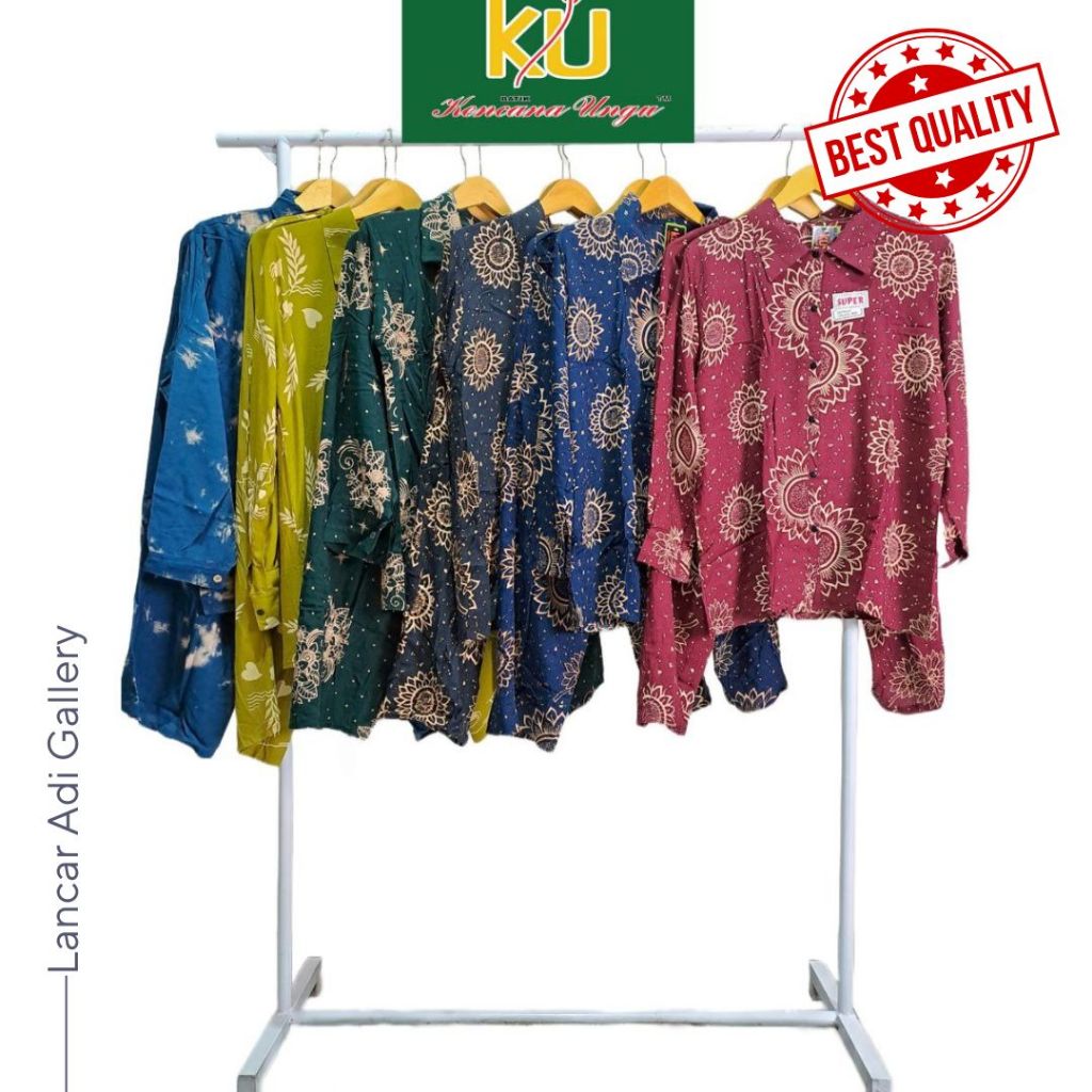 Kencana Ungu Piyama Setelan Atasan Wanita Label Hitam