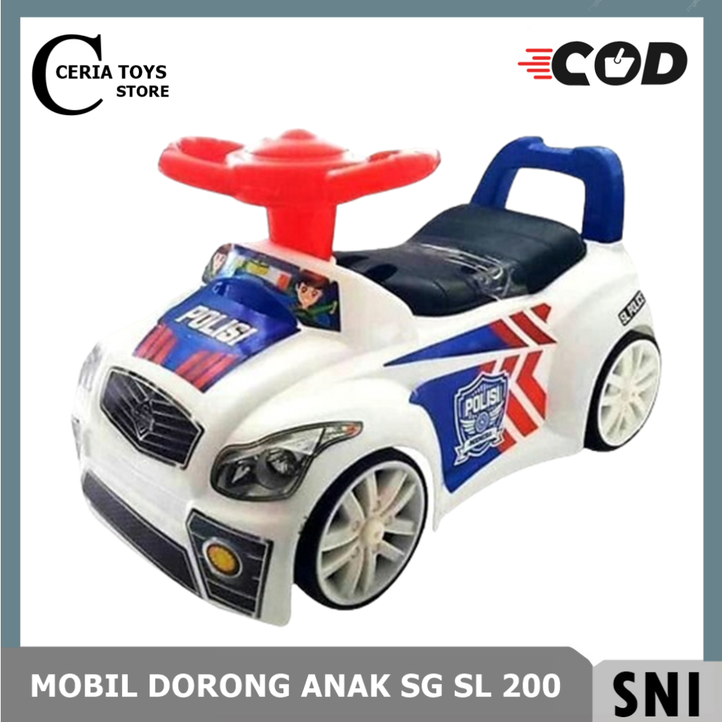 Mainan Anak Mobil Polisi SG TOYS SL 200 P / Mobil Duduk Polisi Ride on SL200P
