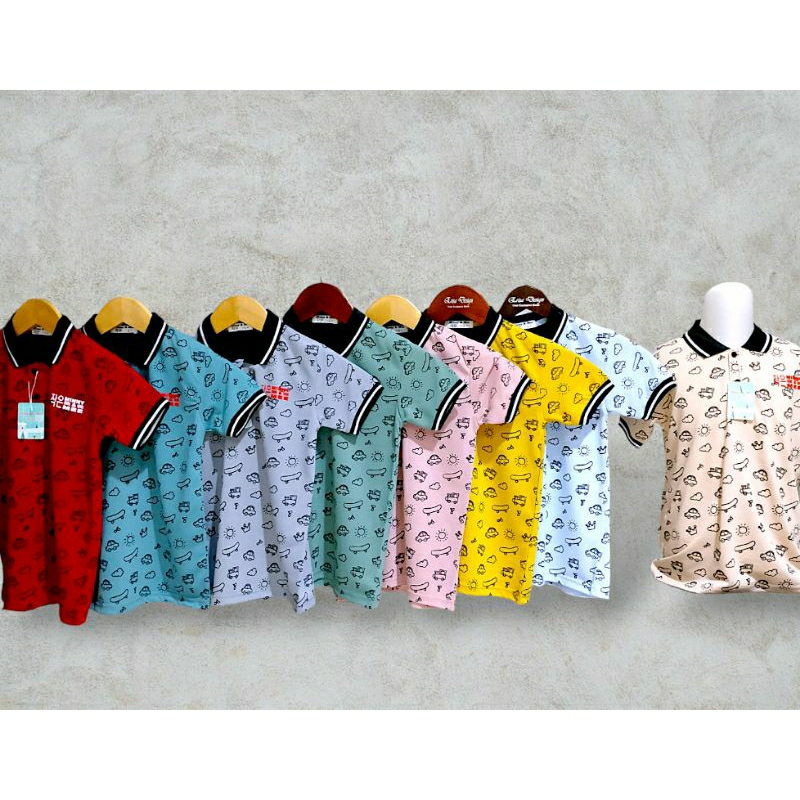 Kaos Kerah Anak Usia 5-10Tahun, PREMIUM, MURAH Bahan Adem Nyaman Dipakai. Gaya Santai untuk Anak