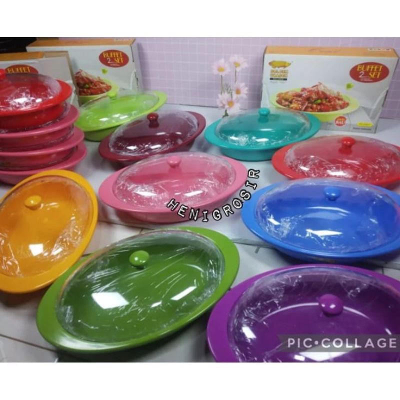 Grosir Melamine Buffet Set Oval Jumbo 17,6inci Golden Dragon PS0902 - Tempat Prasmanan Melamin Golde