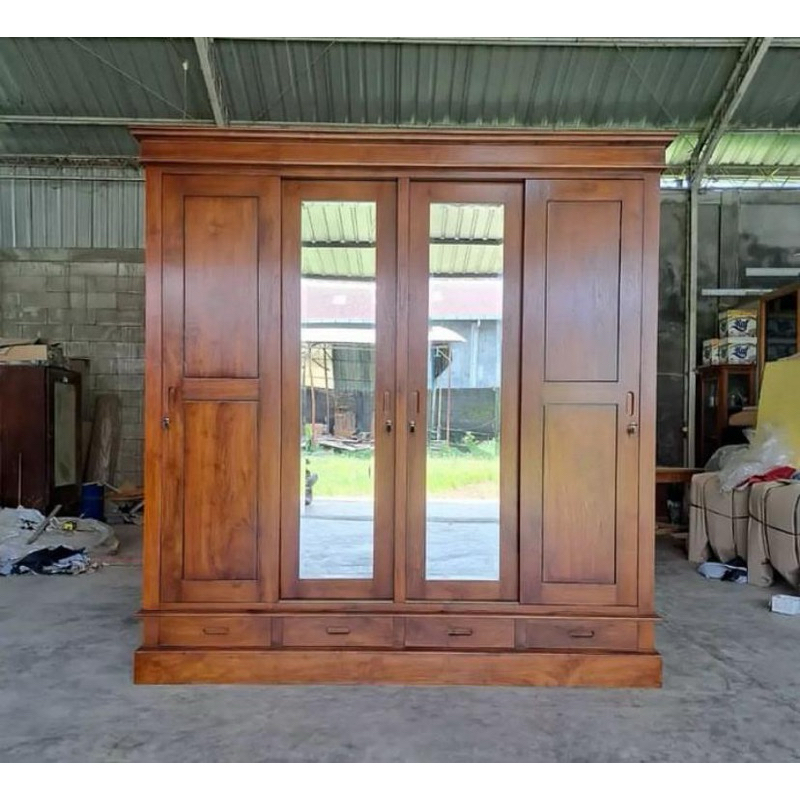 lemari pintu 4 kayu jati lemari minimalis kayu jati lemari pakaian kayu jati