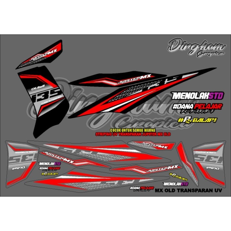 Striping MX old transparan Jupiter MX lama