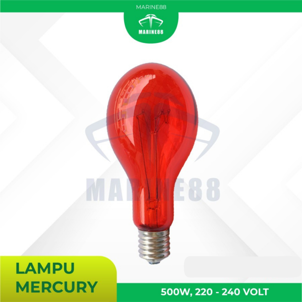 Lampu Mercury 500W RED / Lampu kapal Cumi / Lampu Bohlam