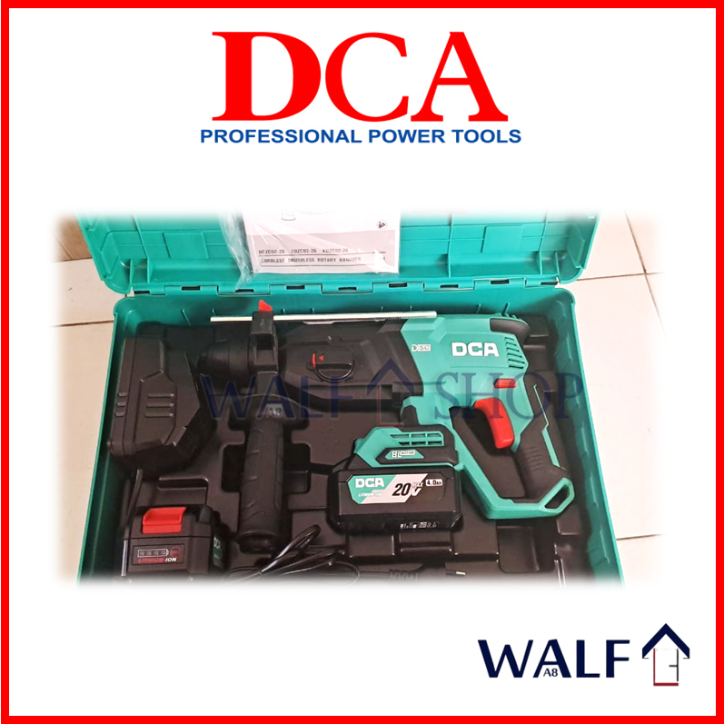 DCA Mesin Bor Baterai 20V Cordless Brushless Hammer