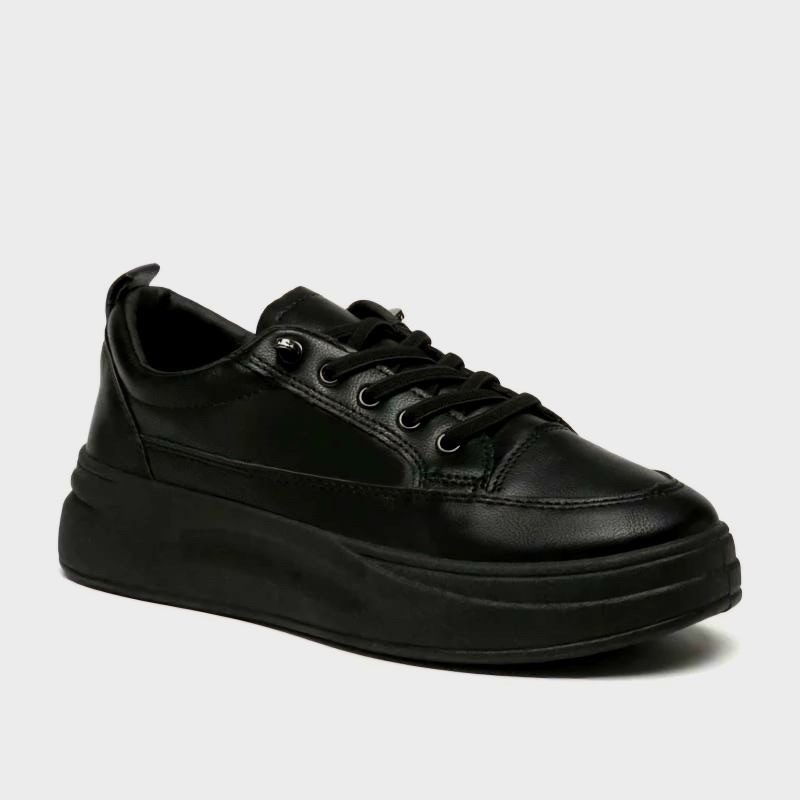 YELENA sepatu sneakers fashion hitam wanita sepatu sekolah wanita hitam polos sepatu sneakers wanita