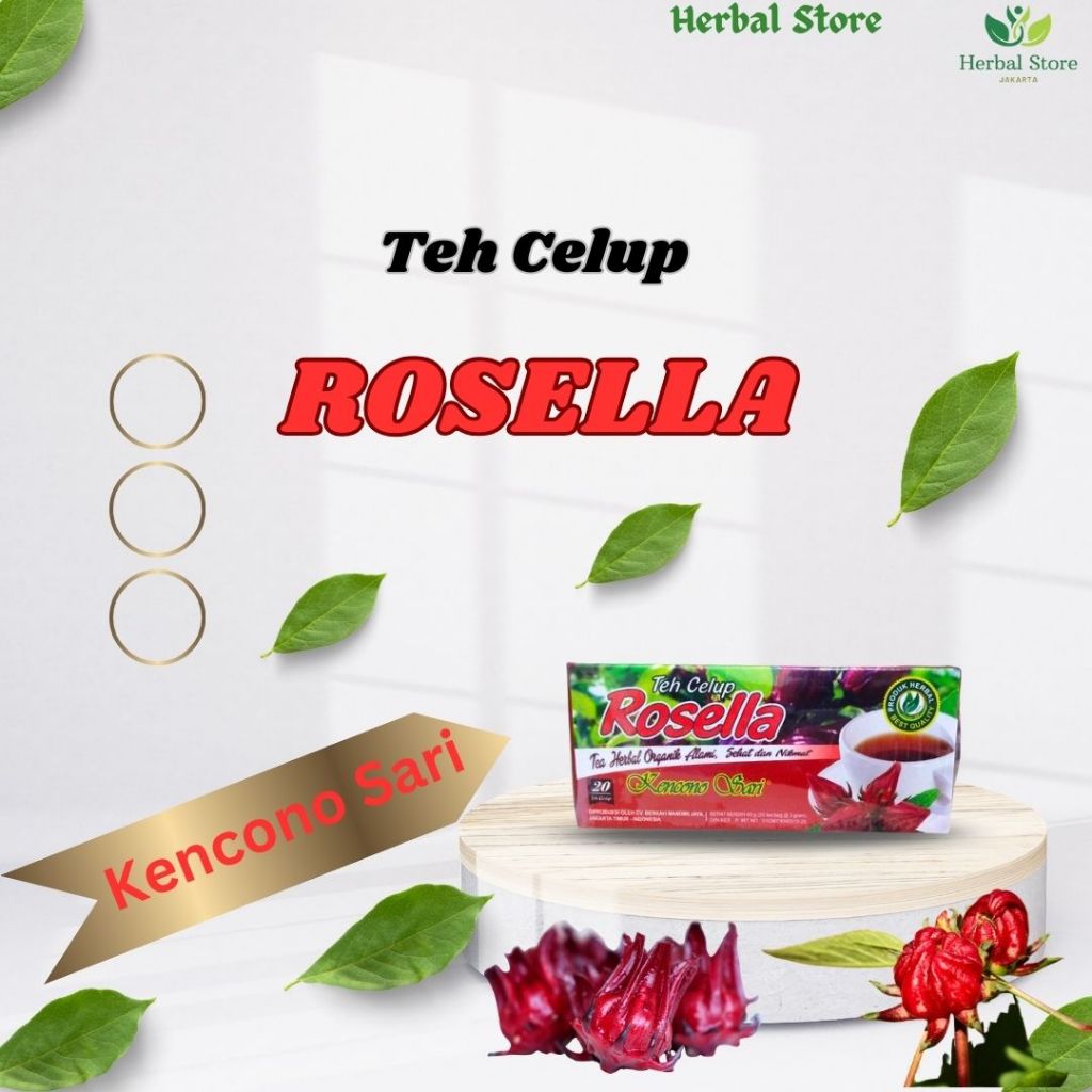 

Teh celup bunga Rosella Rosela Rossela Rossella Herbal Asli Original kencono sari