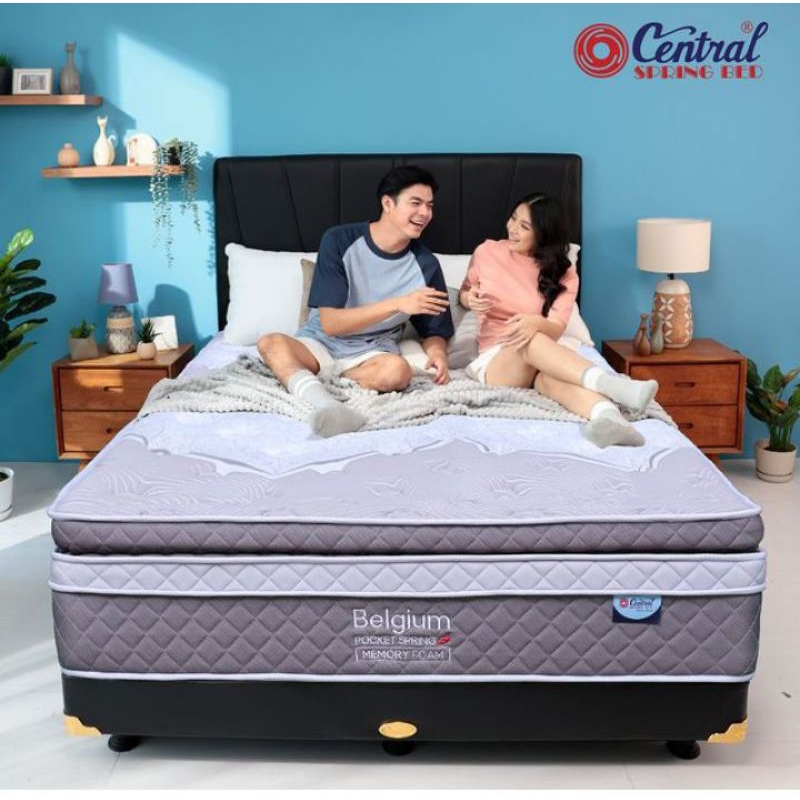 kasur springbed central belgium springbed central belgium tebal 37 cm