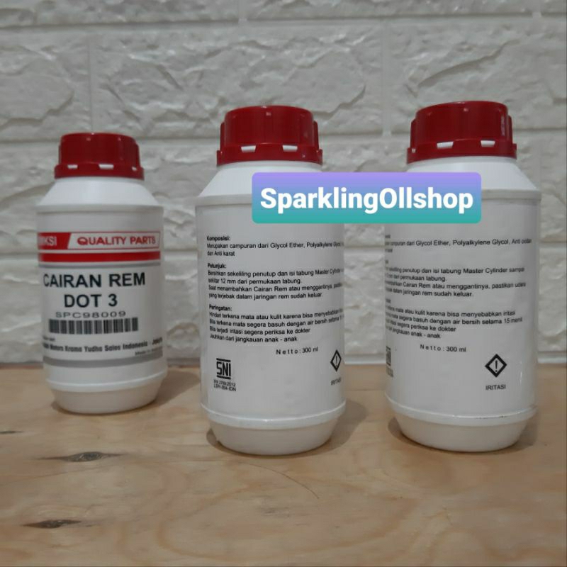 RB Minyak Rem DOT 3 MMKSI Brake Fluid DOT3 ASLI MITSUBISHI / Tiga Berlian - 300ml