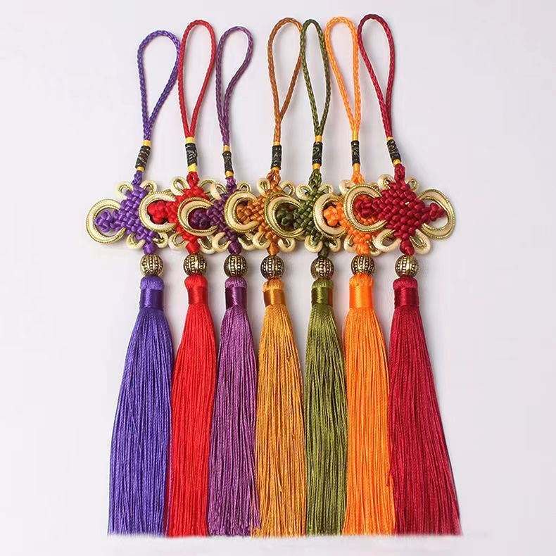 [TASSEL LIST EMAS] Tassel Hampers Anyam Rumbai Kerajinan Tangan Warna Warni Aksesoris Imlek Chinesse