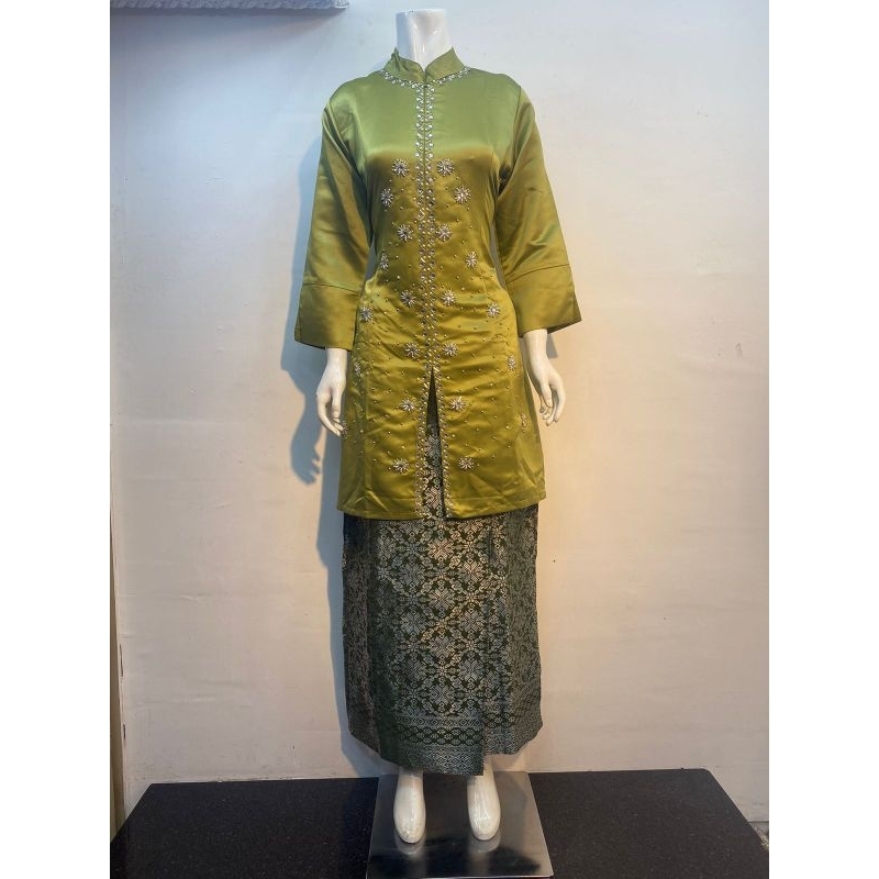 Setelan Kebaya Taveta Payet Rok Songket / Kebaya Baju Kurung Payet / Kebaya Seragam Payet Songket / 
