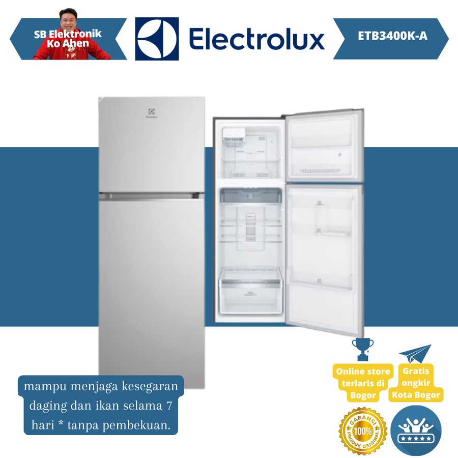 Kulkas 2 pintu Electrolux ETB3400K-A Kapasitas 312 Liter