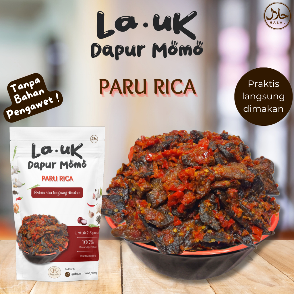 

Paru Rica Khas Makassar, Lauk Paru Rica, Makanan Siap Saji, Makanan Instan, Tanpa Bahan Pengawet, 150 gram