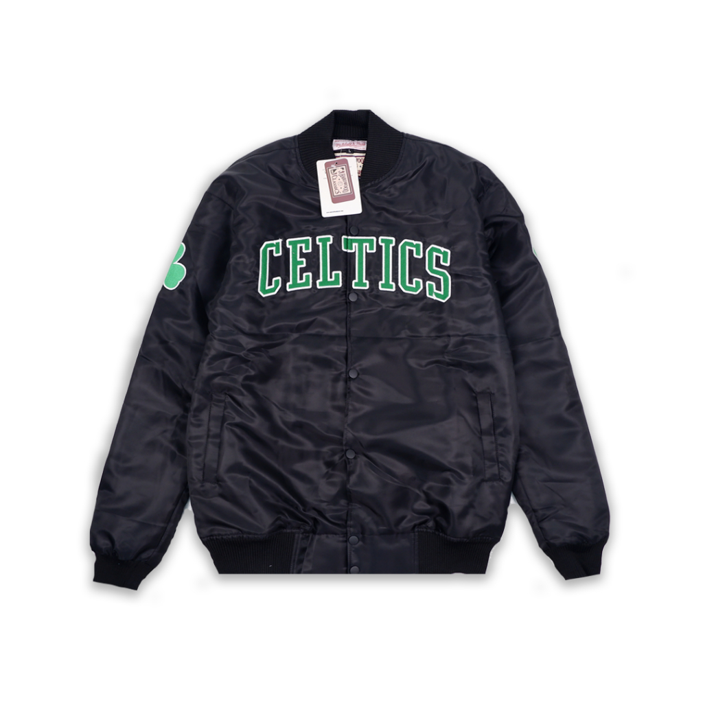 VARSITY CELTICS BLACK CLOVER GREEN JACKET NBA TEAM PREMIUM ORIGINAL 1:1 NBA NFL MLB HEAVY WEIGHT