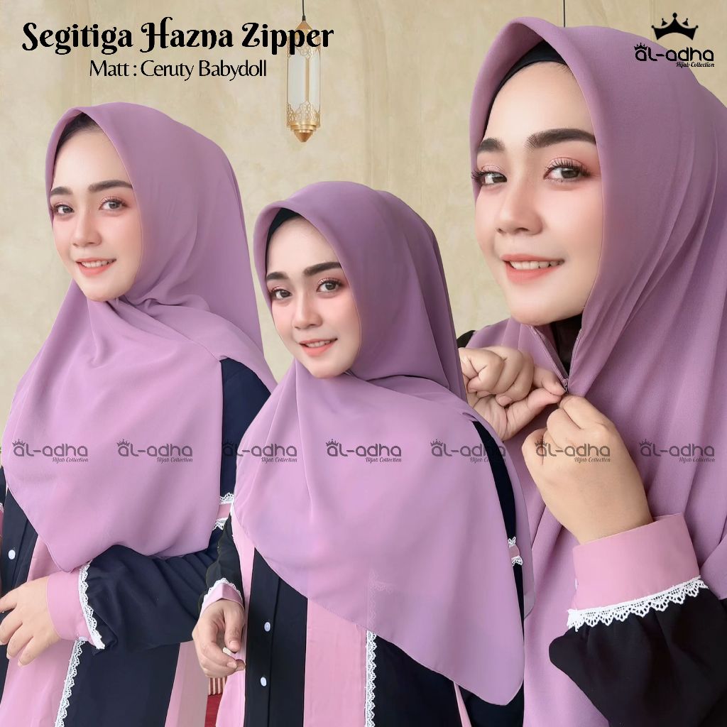 Hijab Zipper Instan  Segiempat Jilbab Segiempat Kerudung Segi empat Zipper Instan Hijab Segiempat 2 
