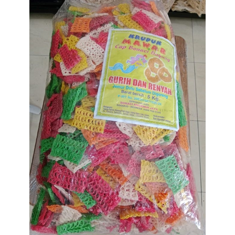 

Kerupuk kasandra warna Cap Bonaci Duyung