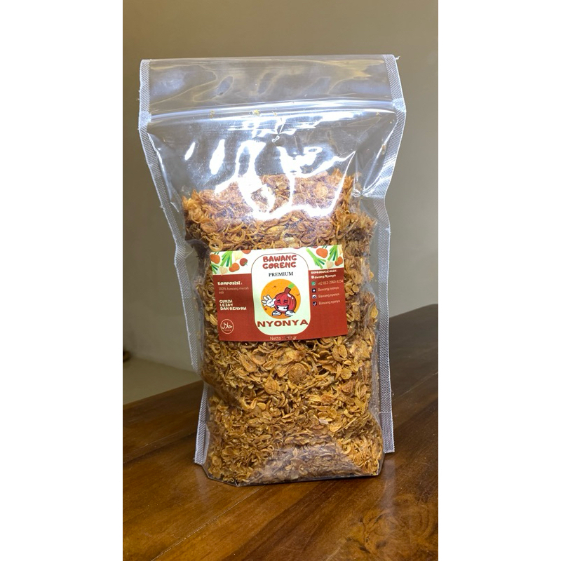 

Bawang Goreng Premium |NYONYA|bawang merah asli 100%,berat bersih 500 gram