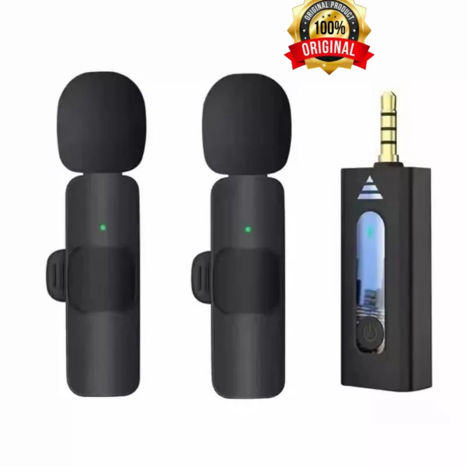 TK CLIP ON MICROPHONE K35 MIC CLIP WIRELESS USB  MIC YOUTUBER BLUETOOTH