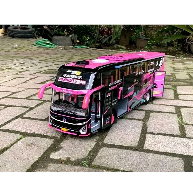 Miniatur bus stj remot control telolet Basuri berbagai nada full lampu leed