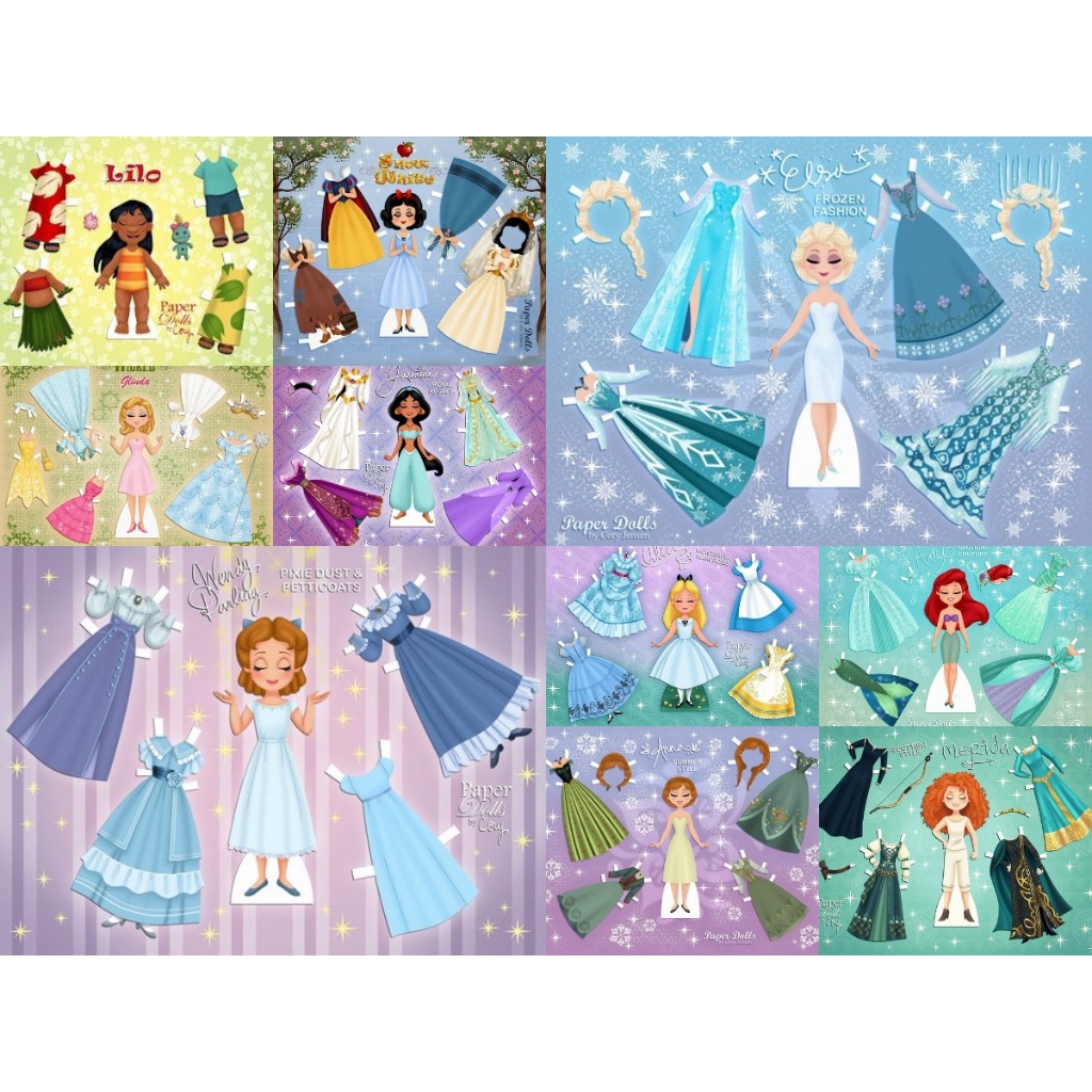 [MIN ORDER 5RB] KOREAN PAPER DOLL PRINCESS BONGKAR PASANG BP BPan Mainan Jadul Murah #6