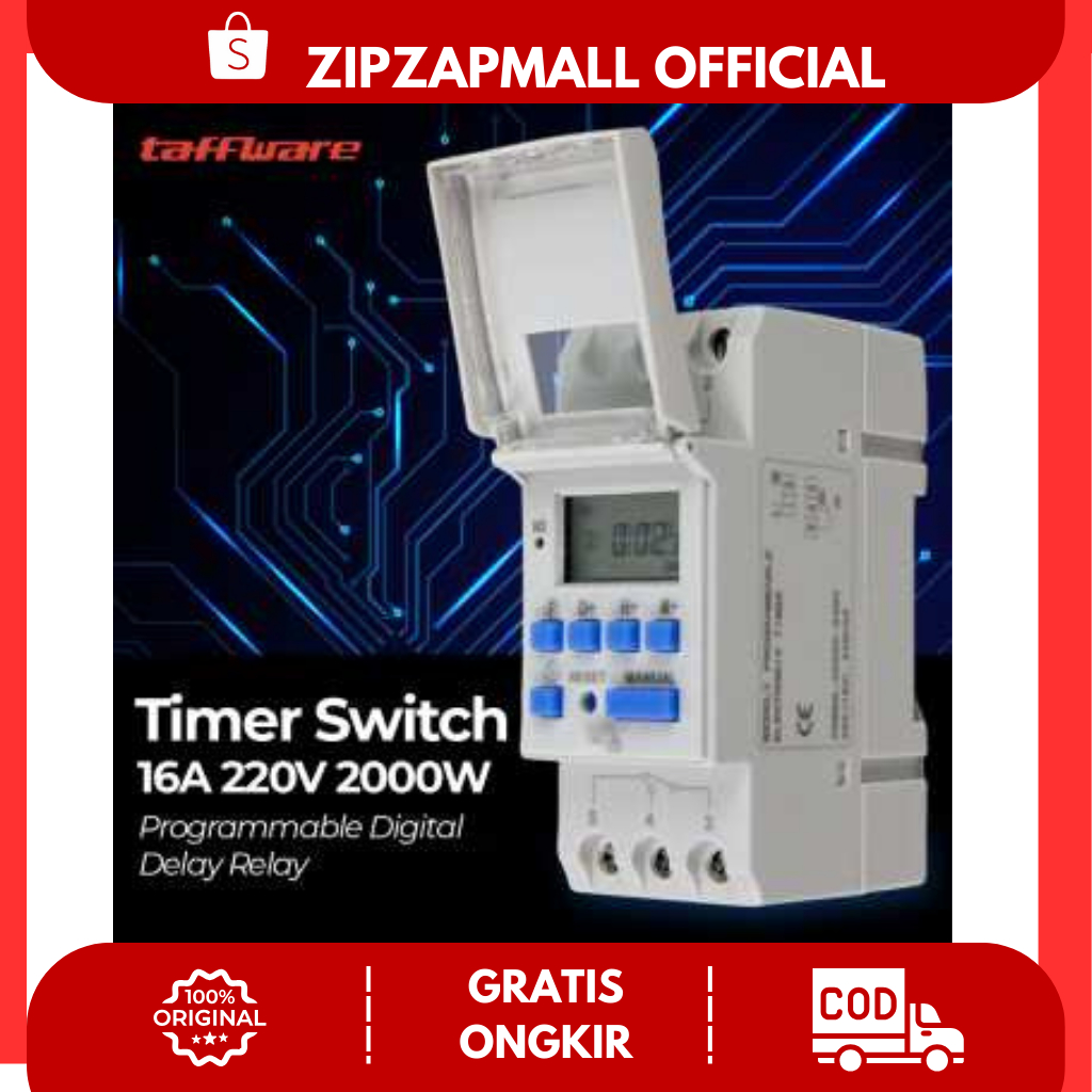 Programmable Digital Timer Switch Relay 20 Program 220V/16A / Relay Stopkontak Timer / Relay Otomati