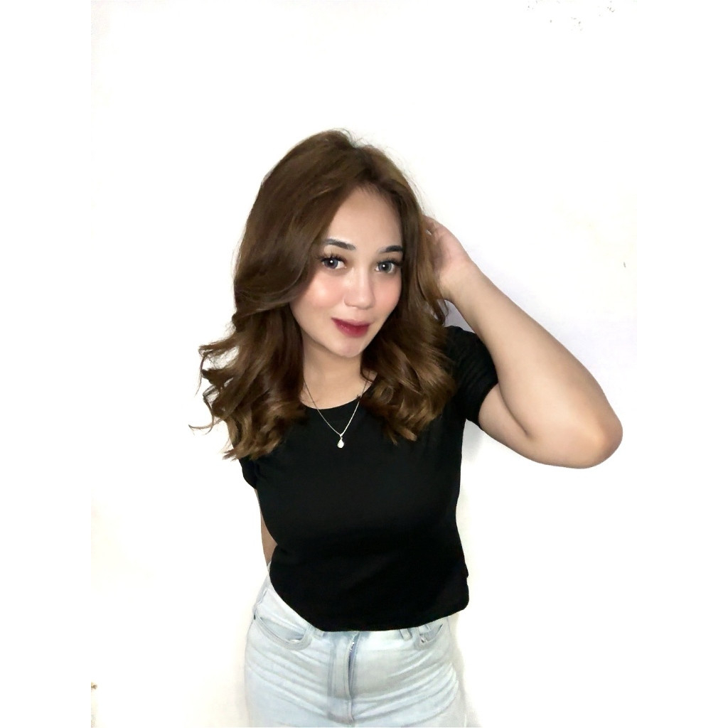 KAOS CROP TOP | KAOS CROP TOP WANITA | CROP TEE KAOS POLOS WANITA COTTON COMBED 24s