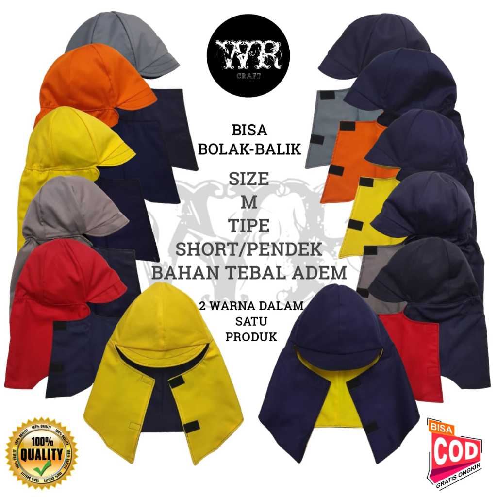 TOPI MASKER POLOS - SHORT/PENDEK - BAHAN TEBAL ADEM - TOPI ANTI PANAS SERBAGUNA -TOPI MANCING - TOPI