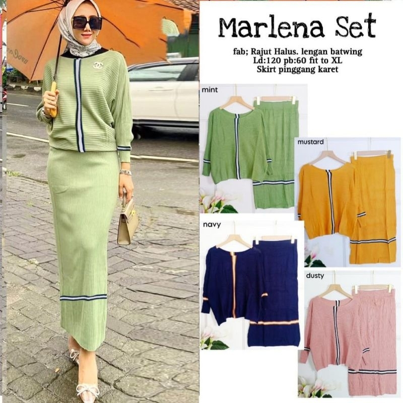 One Set Rajut Rok Terbaru Marlena by GHS