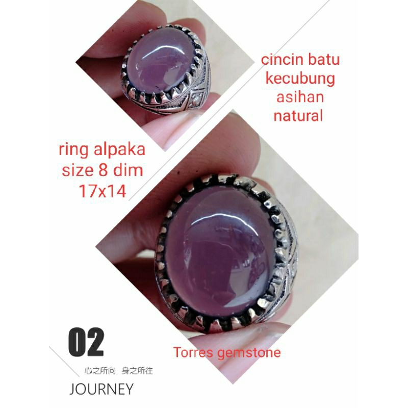 cincin batu akik kecubung asihan natural 08