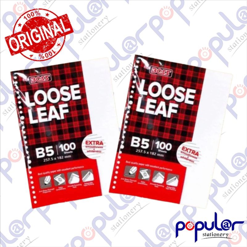 

Kertas Loose Leaf Big Boss B5 / 100 Polos