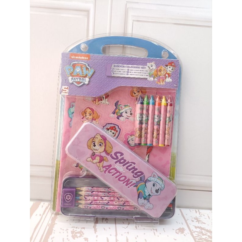 

nickelodeon Skye everest colouring set tempat pensil kado ultah ulang tahun anak perempuan