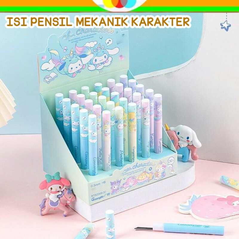 

ISI PENSIL MEKANIK HB 0.5 mm CINNAMOROLL | HELLOKITTY | POCACCO | CINAMORROL | KUROMO | MELODY | KUROMI | PERALATAN TULIS | ALAT TULIS KANTOR | ALAT TULIS SEKOLAH | KMK |