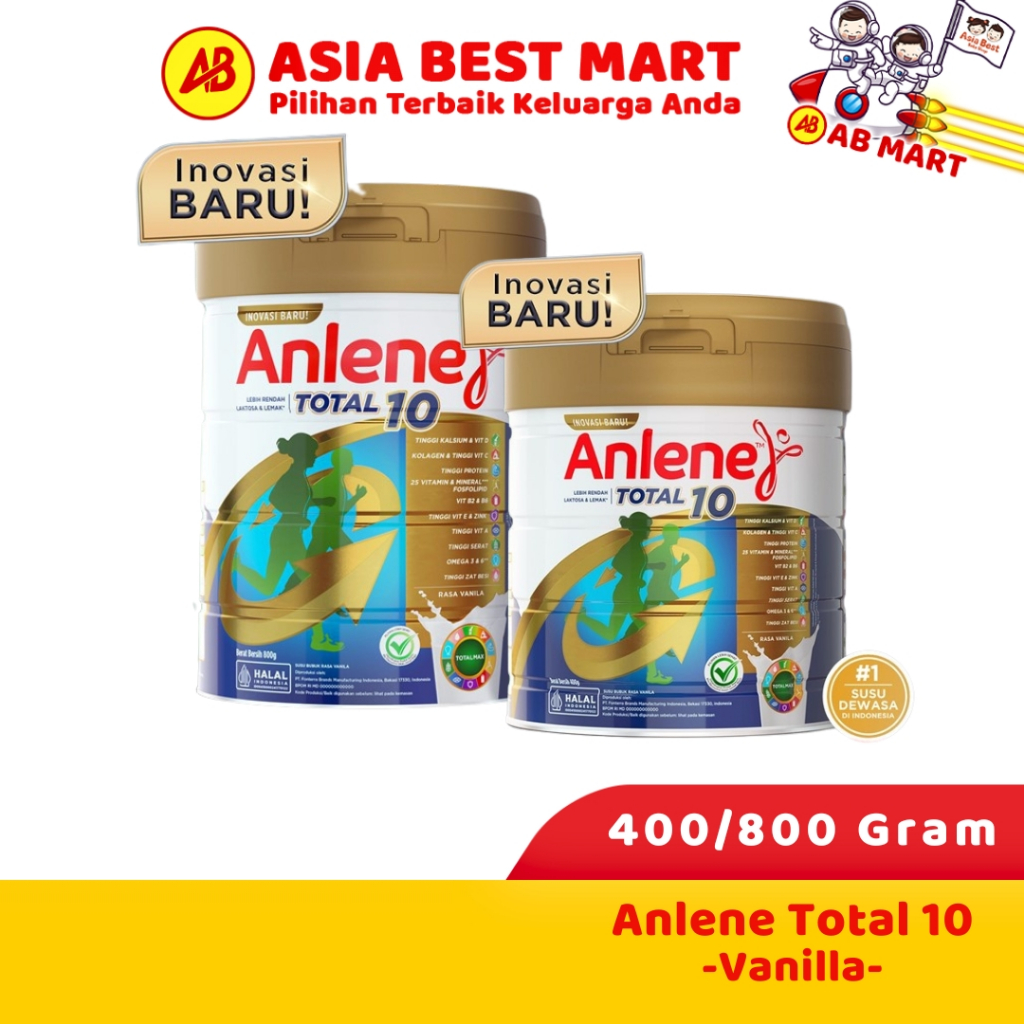 

Anlene Total 10 Susu Bubuk Dewasa Vanila 800gr 400 Gram Susu Sehat Tinggi Kalsium