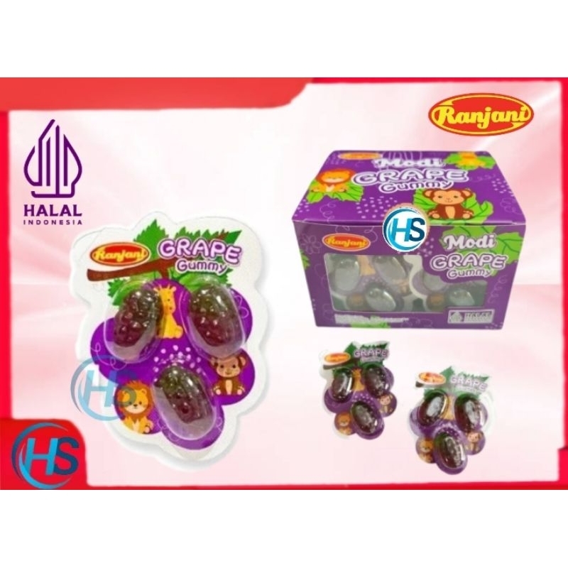 

Ranjani Modi grape Gummy permen kenyal 3d bentuk dan rasa anggur