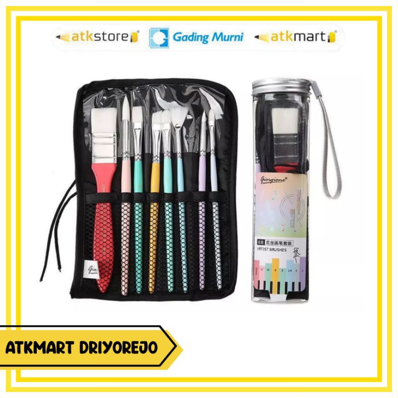 

GIORGIONE ARTISH BRUSHES G-MATE 30C ISI 8 PCS - KUAS LUKIS SET