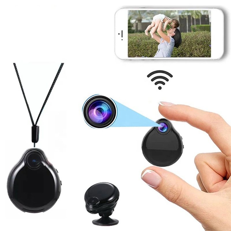 Spy Camera Mini Wifi Model Kalung Liontin Magnetic - Kamera CCTV