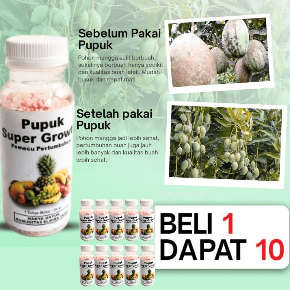 ART L48G Pupuk super growt Beli 1 Dapat 1 SOLUSI PANEN MELIMPAH DENGAN PUPUK SUPER GROWTH Pupuk Supe