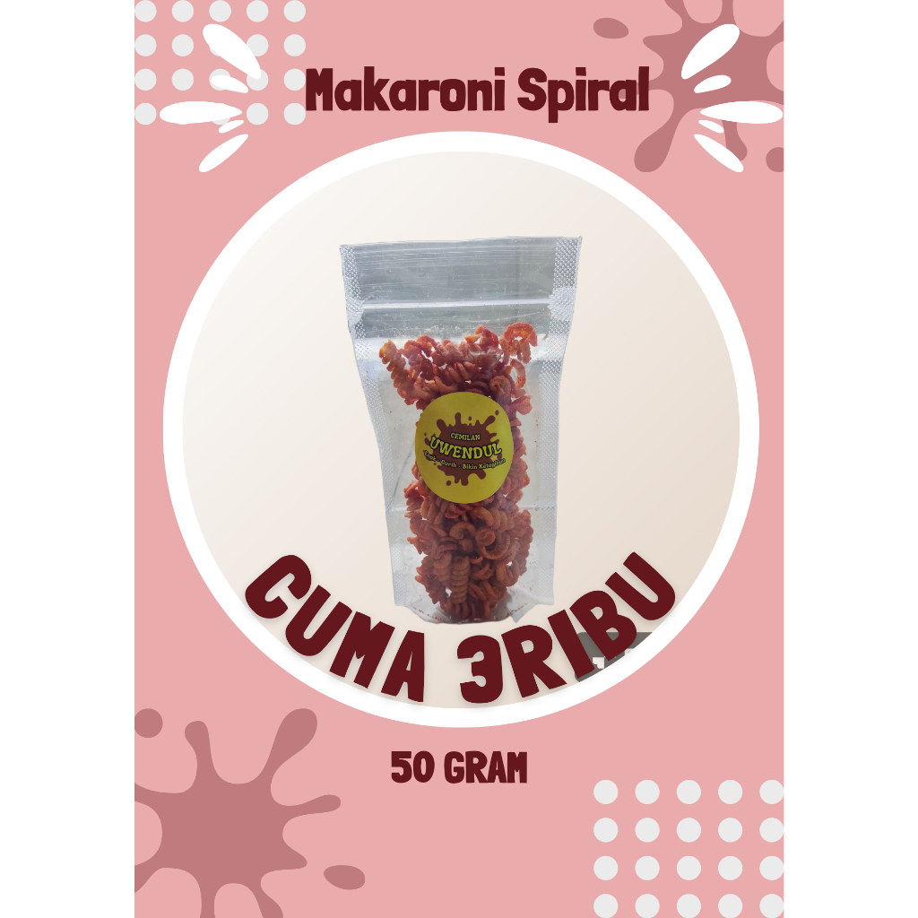 

Macaroni Spiral Pedas kemasan 50gr