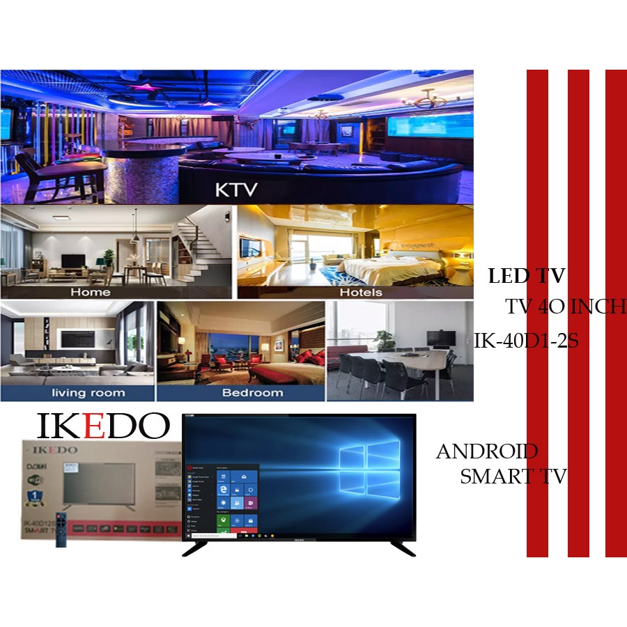 IKEDO TV LED SMART 40 INCH ANDROID TV IK-40D12S FULL HD DISPLAY MURAH TERBARU