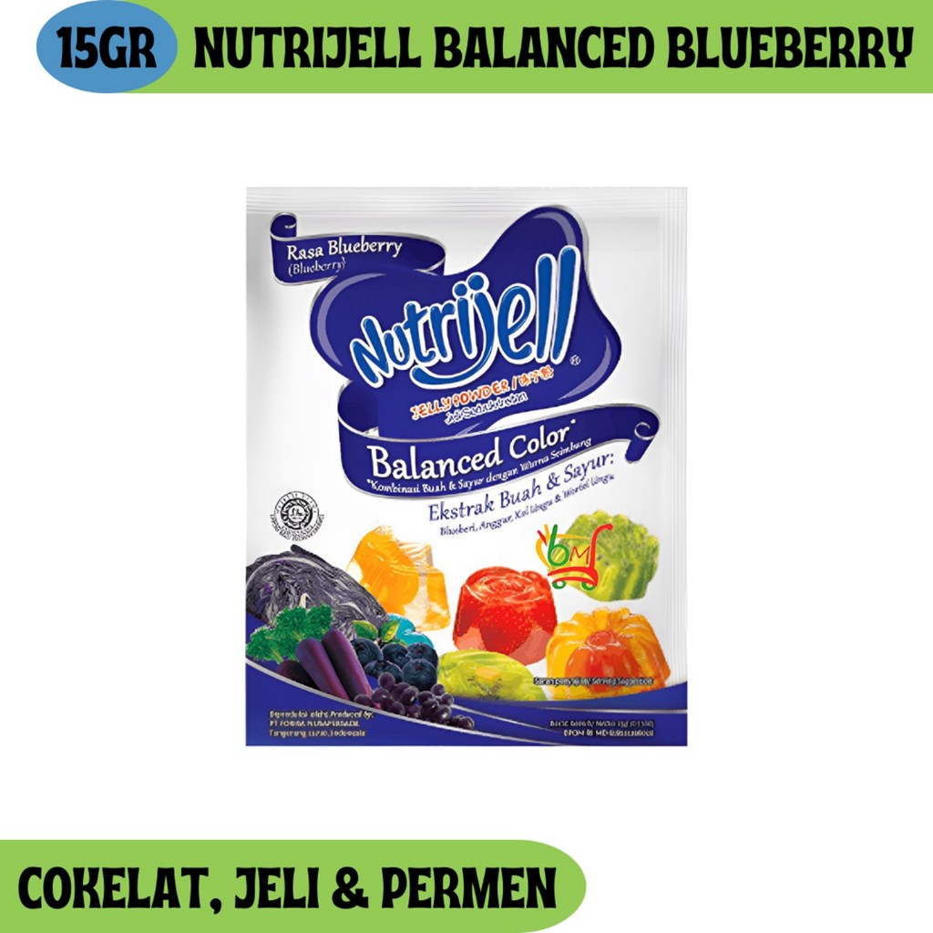 

Nutrijell Blueberry Balanced Color Kombinasi Buah & Sayur