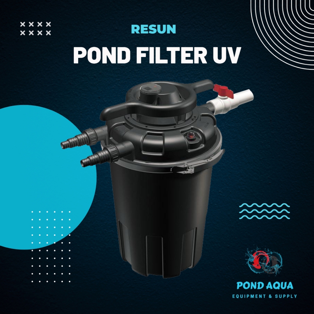 Pond Filter Kolam Ikan Koi Hippo Resun 13500u With UVC Ultraviolet