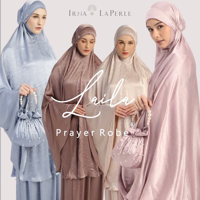 Laila Prayer Robe Mukena Lebaran Travel Perlengkapan Sholat | Mukenah Travel | Mukena silk | Mukena 