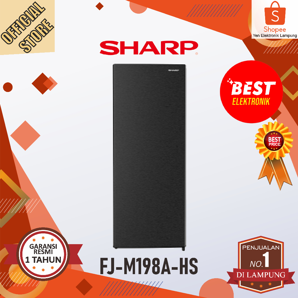Freezer SHARP FJ M198A HS Standing Freezer 8 Rak ASI Es Batu Daging