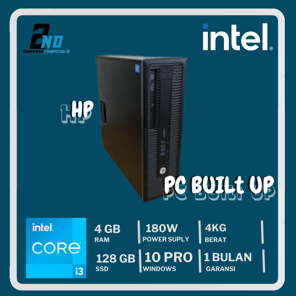 PC HP INTEL CORE I3 GEN 4 RAM 4 GB - SSD 128 GB / CPU HP INTEL CORE I4 TERMURAH