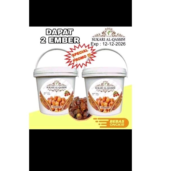 

Temukan 2 ember Kurma SUKARI Al Qassim kurma segar,kurma manis,exp 2026 seharga Rp48.000