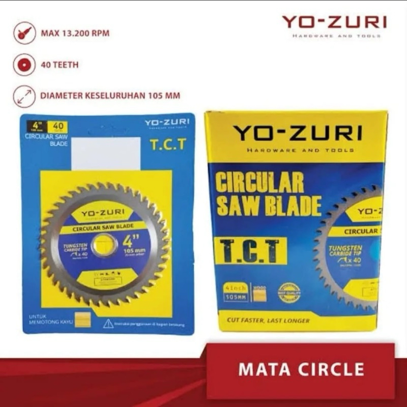 MATA GERINDA GERGAJI  KAYU YOZURI 4 INCH / CIRCULAR SAW BLADE / MATA GERGAJI KAYU