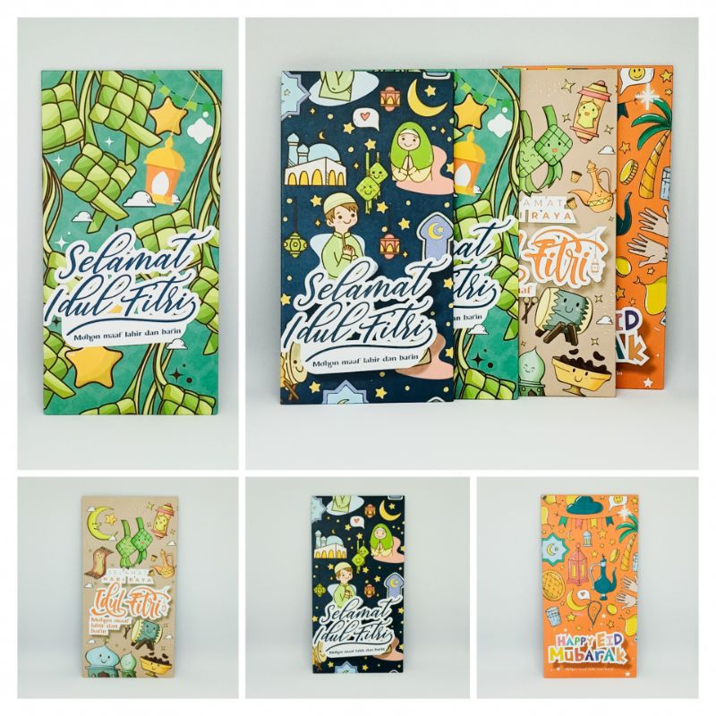 

20 pcs (4 model) AMPLOP LEBARAN AMPLOP IDUL FITRI PANJANG